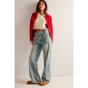 We The Free Light Blue Wide-Leg Jeans